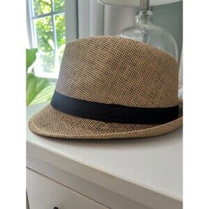 Rio Sol Fedora Hat Vacation READY! Size 58 Medium Tan Black Band Summer